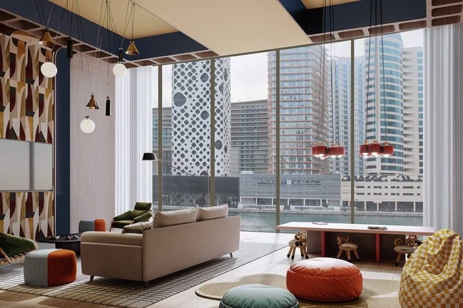 Elegant living room with custom furnishings from China