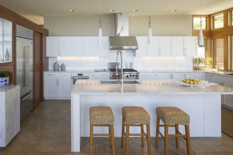 Gourmet kitchen with premium cabinetry and countertops