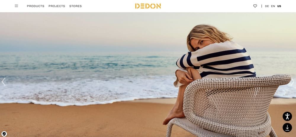 Dedon Website Homepage