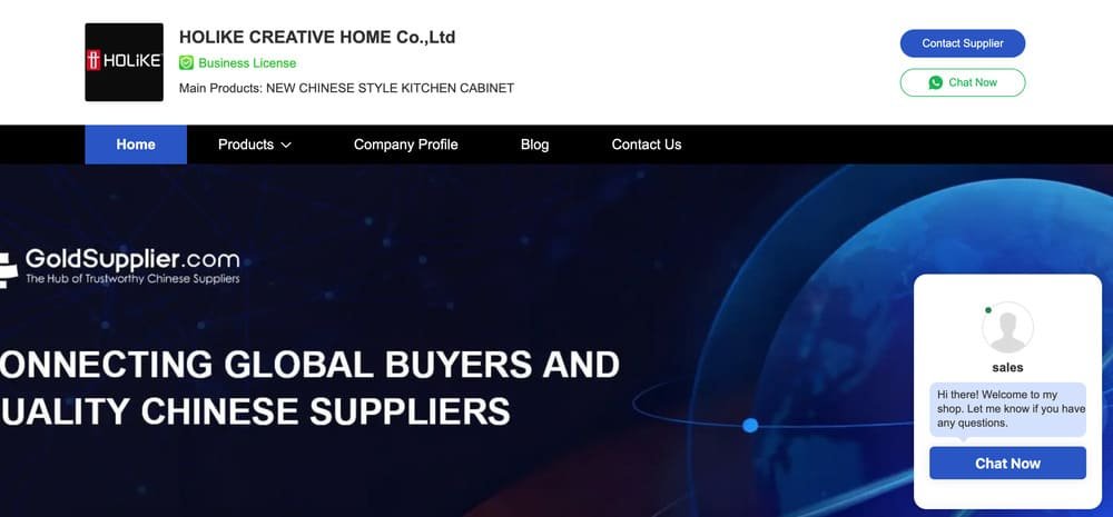 Holike Website Homepage