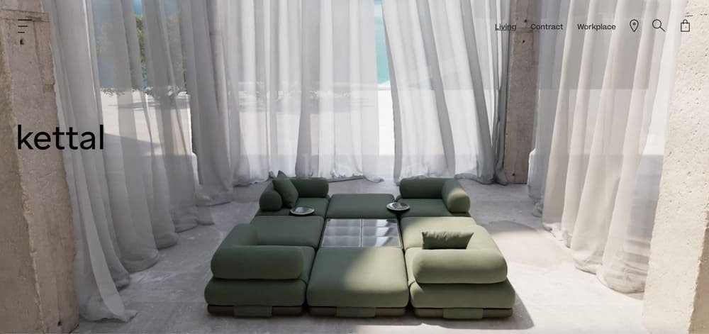 Kettal Website Homepage