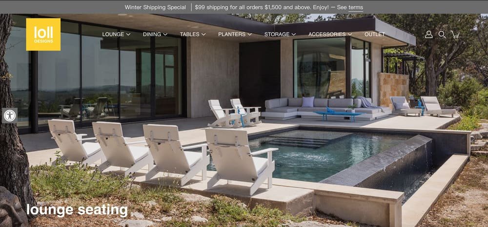 Loll Designs Website Homepage