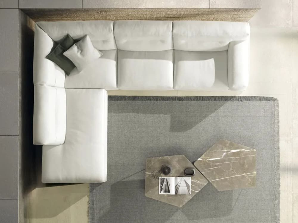 Natuzzi leather sectional sofa