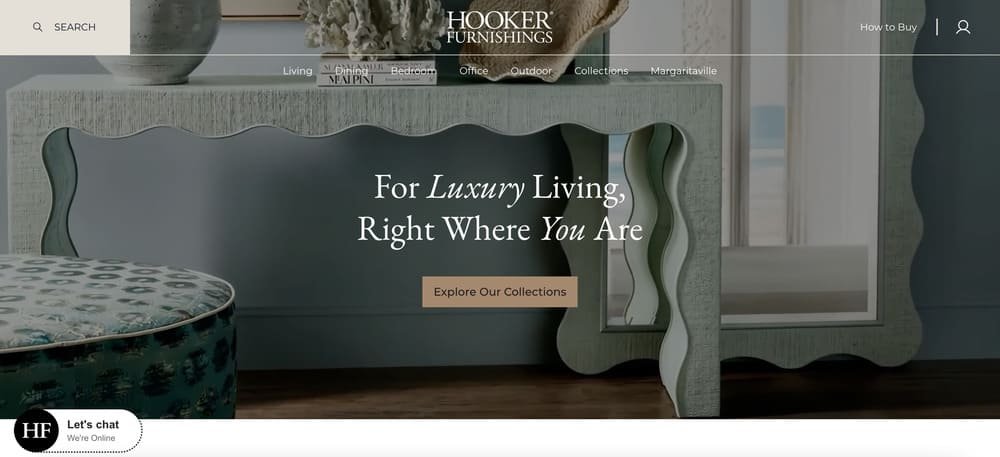 Bradington-Young Website Homepage