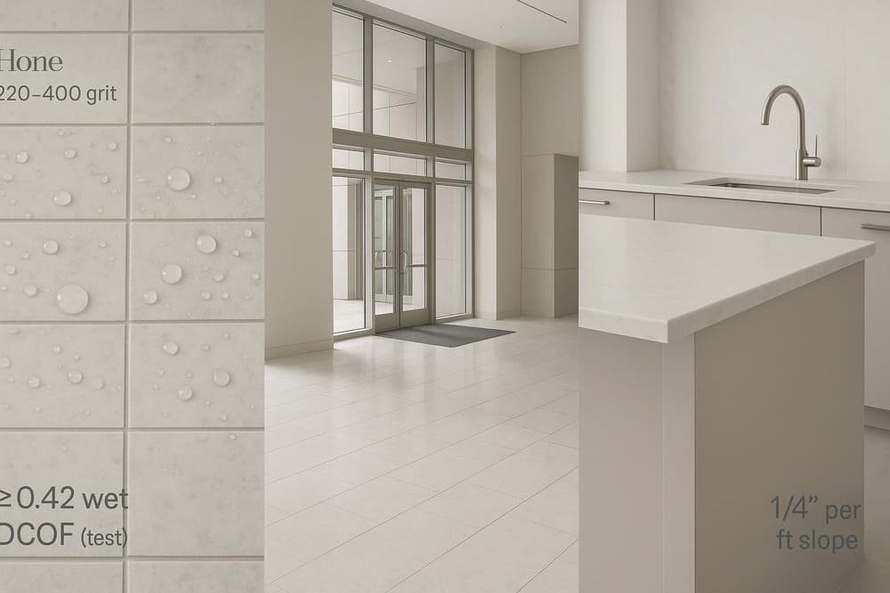 how to use honed marble
