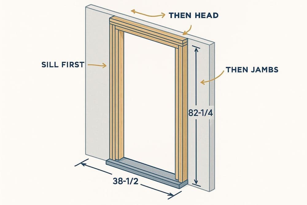 rough opening for a 36 inch door installation guide