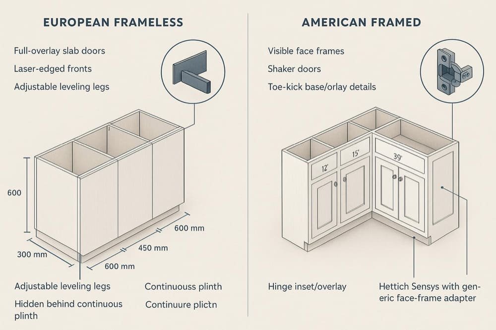 european vs american kitchen cabinets which one to choose