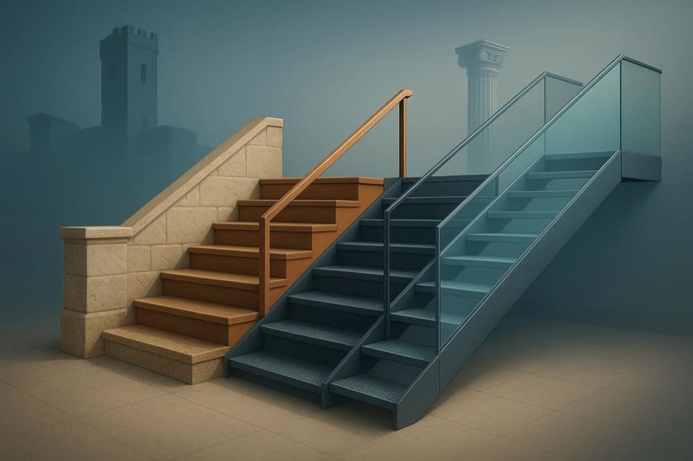 when were stairs invented? history and evolution of stairs (materials led)
