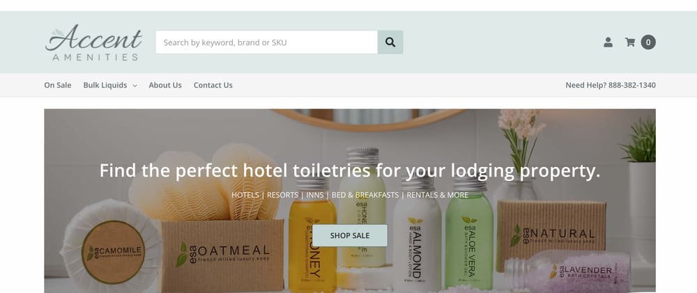 Accent Amenities Website Homepage