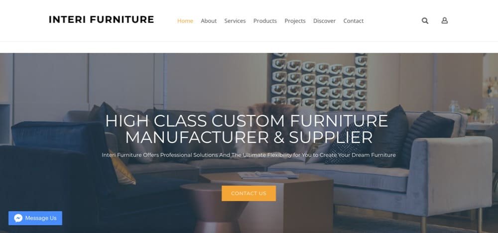 Interi furniture huihe website homepage