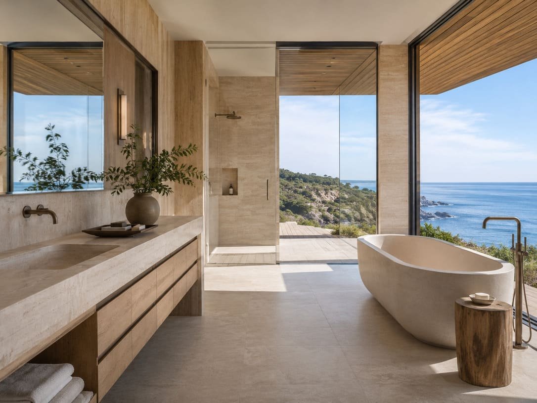 Luxury bathroom with premium fittings