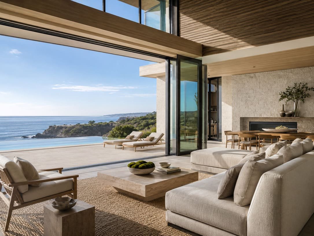 California ocean view villa project case