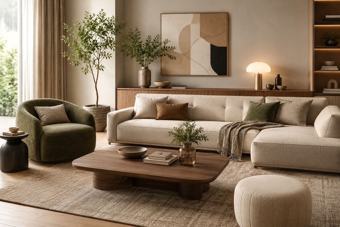 Modern Living Room Furniture With Contemporary Sofa